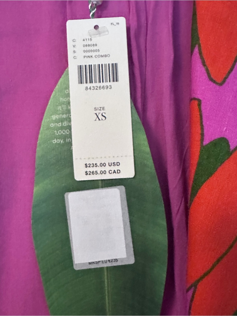 FARM Rio NWT Copacabana Blazer Pink Combo Floral size XS - Picture 6 of 11
